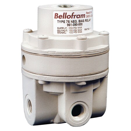 Bellofram Precision Controls HR Precision Relay, 1:1 Ratio, 3/8 NPT, 0-150 psi, 15 SCFM Relief, Neg. Bias 961-151-000